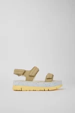 oruga Beige Sandals for Women - Autumn / Winter collection